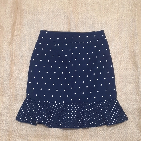 Tokito Size 8 Navy Blue and White Polka Dot Ruffle Skirt - Picture 4 of 5